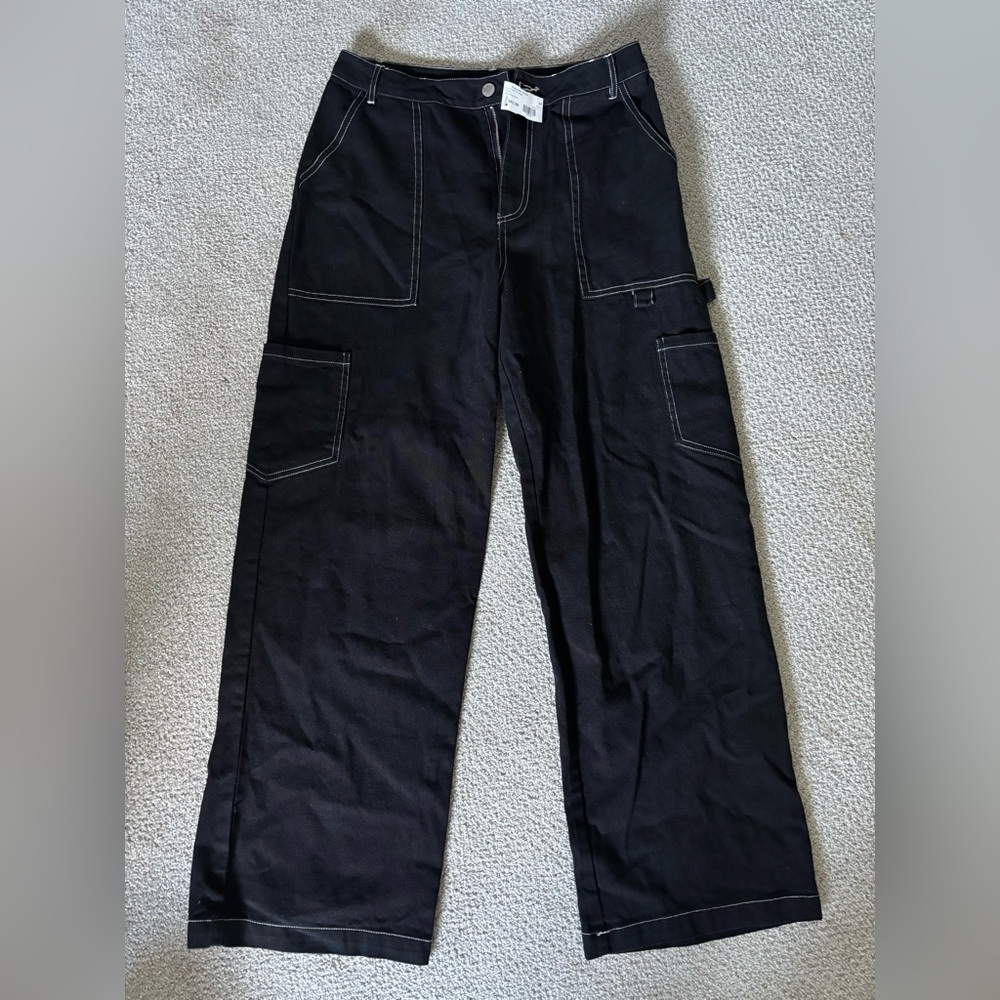 Black low rise Cargo Pants